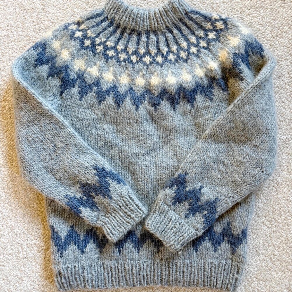 One-of-a-Kind Icelandic Hand-Knit Wool Sweater